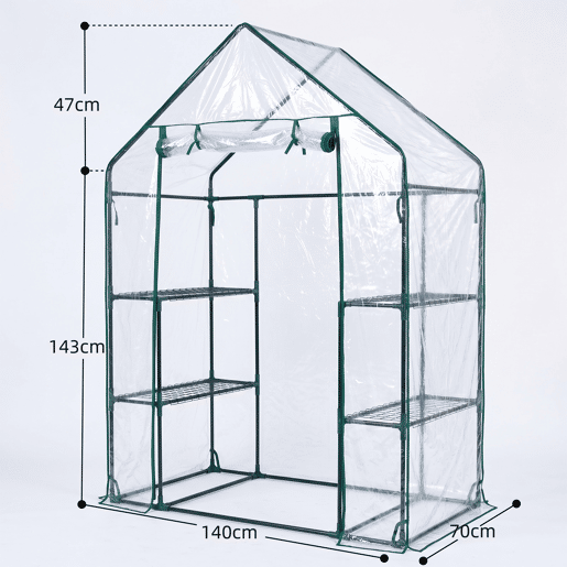 Estufa de Jardim 140x70x190cm Nyana Garden | 4 Prateleiras | Porta Enrolável Estufa de Jardim 140x70x190cm Nyana Garden | 4 Prateleiras | Porta Enrolável
