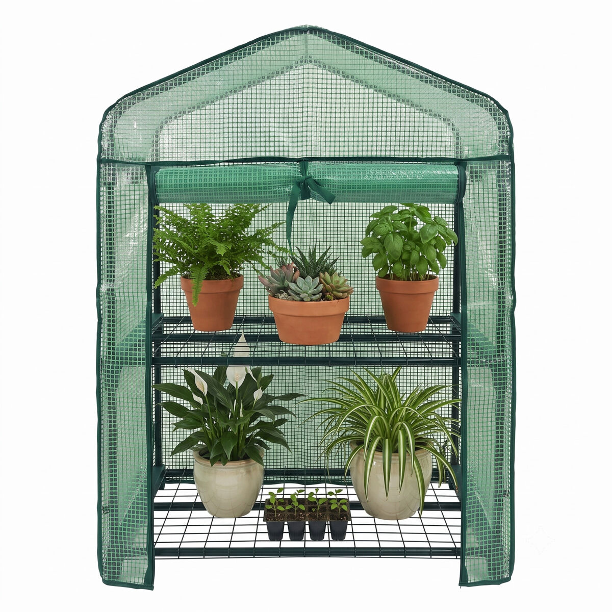 Invernadero de jardín 2 alturas malla de polietileno nyana garden 95x68cm