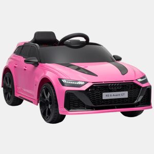 AIYAPLAY Carro Elétrico Audi RS 6 Avant GT para Crianças 12V com Comando 2,4 G, MP3, LED e Suspensão Rosa