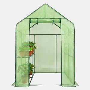 Estufa de Jardim 190x193x120cm Nyana Garden 2 Prateleiras Porta Enrolável