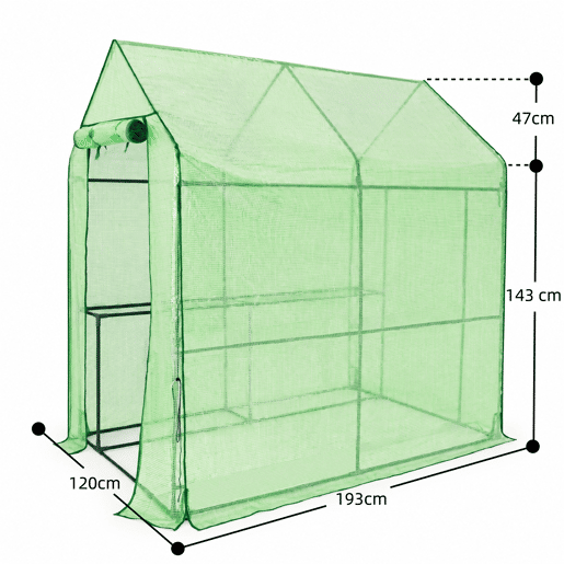 Estufa de Jardim 190x193x120cm Nyana Garden 2 Prateleiras Porta Enrolável Estufa de Jardim 190x193x120cm Nyana Garden 2 Prateleiras Porta Enrolável