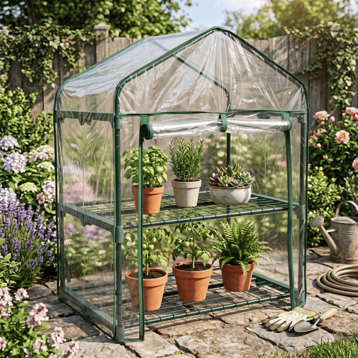 Estufa de Jardim 2 Andares PVC Impermeável Nyana Garden 95x68x50cm Estufa de Jardim 2 Andares PVC Impermeável Nyana Garden 95x68x50cm