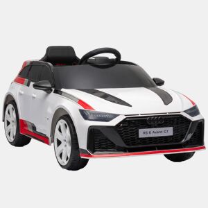 AIYAPLAY Carro Elétrico para Crianças Audi RS 6 Avant GT 12V com Comando à Distância 2,4 G, Arranque Suave, Suspensão, MP3 e Luzes LED, Branco