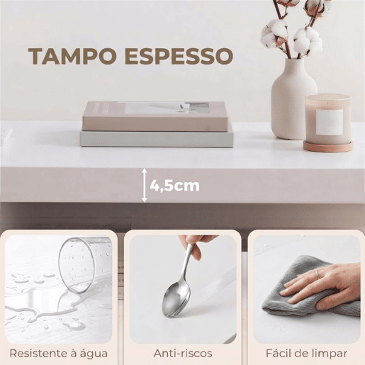 HOMCOM Mesa de Centro, Mesa de Café para Sala com Prateleira Aberta, Tampo Grosso, para Sala de Estar, Sala de Jantar, Escritório, 90x45x44,5 cm, Branco HOMCOM Mesa de Centro, Mesa de Café para Sala com Prateleira Aberta, Tampo Grosso, para Sala de Estar, Sala de Jantar, Escritório, 90x45x44,5 cm, Branco