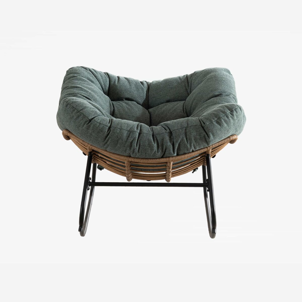 Sillón balancín de tamaño estándar - chenilla, sillón de acento moderno para habitación infantil, salón, dormitorio y apartamento - verde
