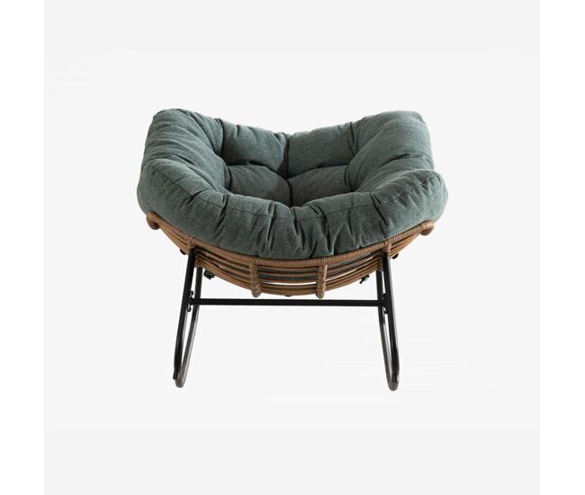 Sillón balancín de tamaño estándar - chenilla, sillón de acento moderno para habitación infantil, salón, dormitorio y apartamento - verde