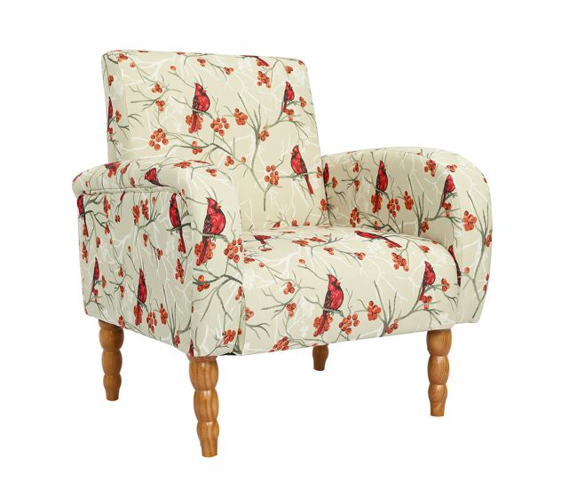 Sillón orejero homemiyn con respaldo alto y asiento acolchado para lectura