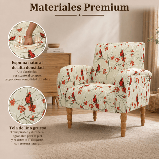 Poltrona Orelhuda HomeMiYN com Encosto Alto e Assento Acolchoado para Leitura Poltrona Orelhuda HomeMiYN com Encosto Alto e Assento Acolchoado para Leitura
