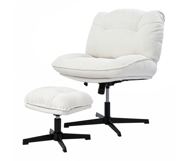 Sillón relax 360° con reposapiés, altura regulable y función reclinable