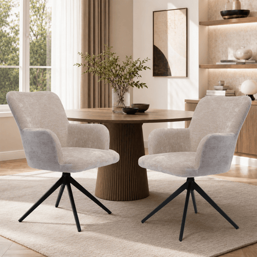Conjunto de 2 Cadeiras de Sala de Jantar HomeMiYN Acolchoadas com Pernas Metálicas Conjunto de 2 Cadeiras de Sala de Jantar HomeMiYN Acolchoadas com Pernas Metálicas