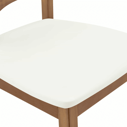 2 cadeiras de jantar - encosto em forma de borboleta, estrutura em madeira, assento almofadado, design moderno - Branco 2 cadeiras de jantar - encosto em forma de borboleta, estrutura em madeira, assento almofadado, design moderno - Branco