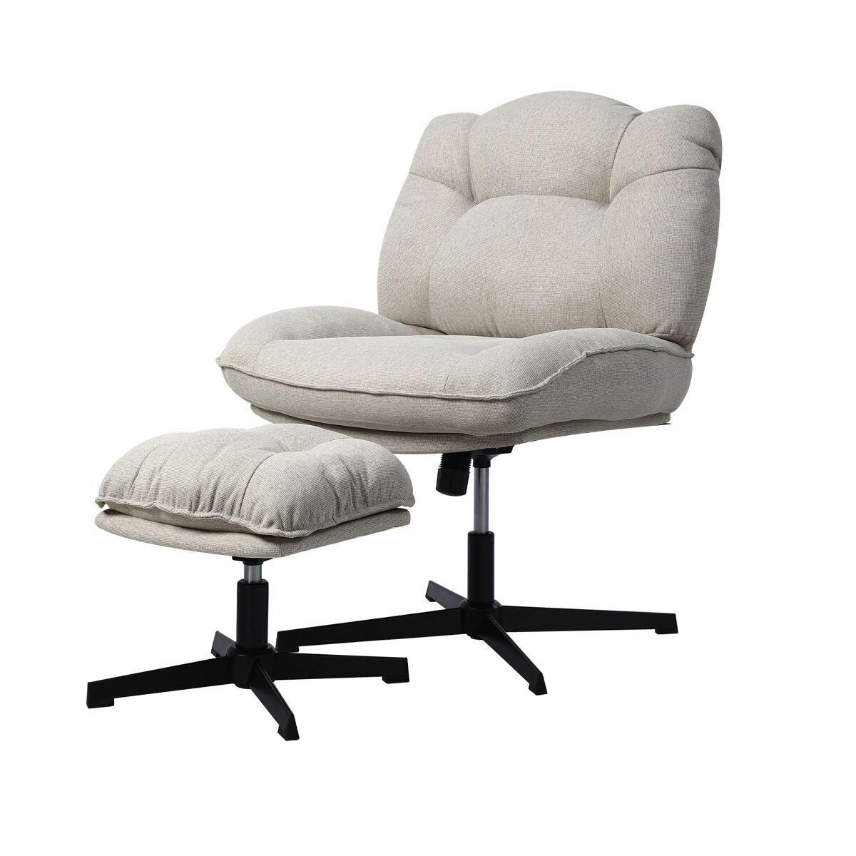 Sillón relax 360° con reposapiés, altura regulable y función reclinable