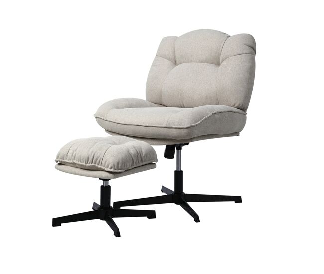 Sillón relax 360° con reposapiés, altura regulable y función reclinable