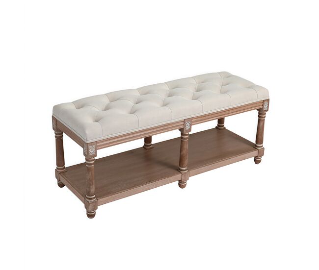 Banco Tapizado HomeMiYN de 2 Plazas 114x40
