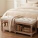 Banco Tapizado HomeMiYN de 2 Plazas 114x40 Banco Tapizado HomeMiYN de 2 Plazas 114x40 Blanco/ Beige