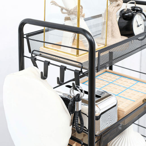 HOMCOM Carrinho Auxiliar com Rodas, Carrinho de Cozinha em Aço com 3 Cestos, Suporta 9 kg, para Sala de Jantar, Sala de Estar, Casa de Banho, 45x26,5x63 cm, Preto HOMCOM Carrinho Auxiliar com Rodas, Carrinho de Cozinha em Aço com 3 Cestos, Suporta 9 kg, para Sala de Jantar, Sala de Estar, Casa de Banho, 45x26,5x63 cm, Preto