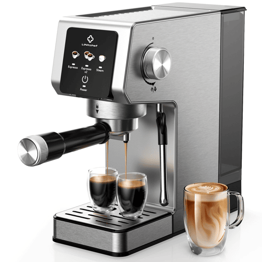 Máquina café expresso LINKChef CME1020-EU 20 bar inox prata Máquina café expresso LINKChef CME1020-EU 20 bar inox prata