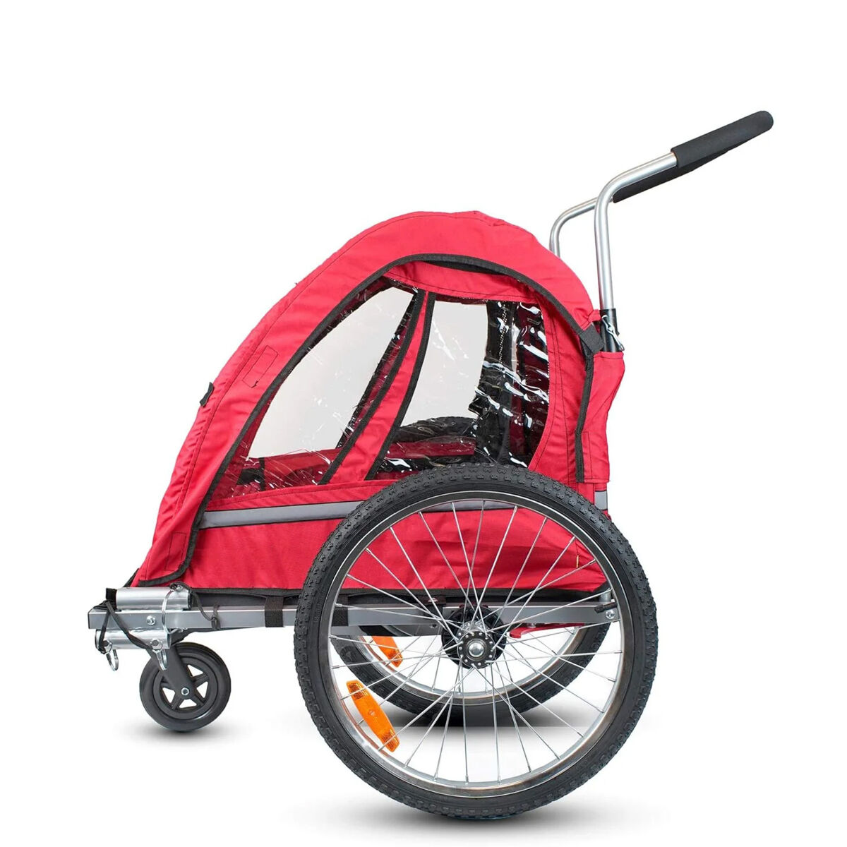 Fluid bt511 remolque bici ninos plegable rojo negro