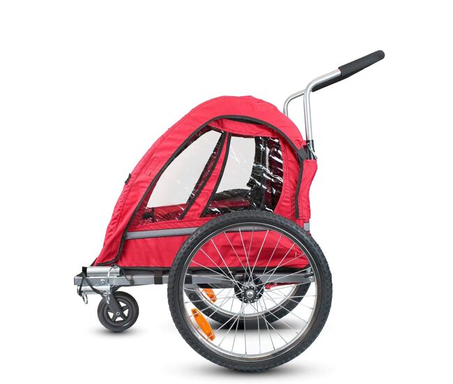 Fluid bt511 remolque bici ninos plegable rojo negro