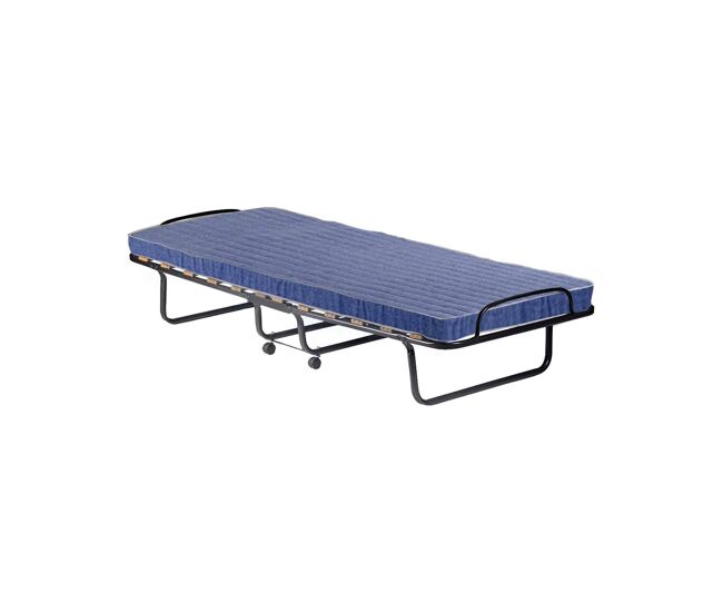 Cama plegable con colchón incluido en tela