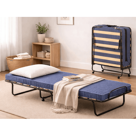 Cama Dobrável com Colchão Incluso em Tecido Cama Dobrável com Colchão Incluso em Tecido