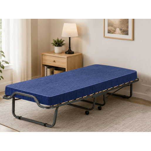 Cama Dobrável com Colchão Incluído em Tecido