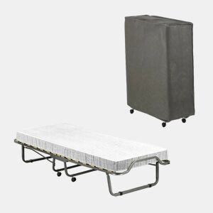 Cama Dobrável com Colchão Incluído em Plástico
