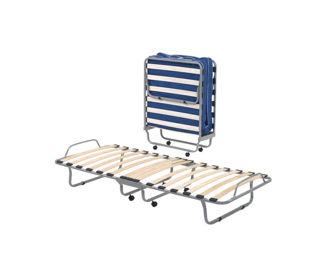 Cama plegable con colchón incluido de ecopiel