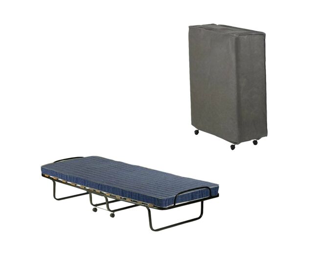 Cama plegable con colchón incluido de tela
