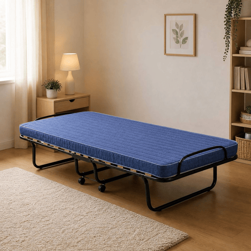 Cama Dobrável com Colchão Incluso em Tecido Cama Dobrável com Colchão Incluso em Tecido