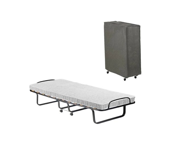 Cama plegable con colchón incluido de tela
