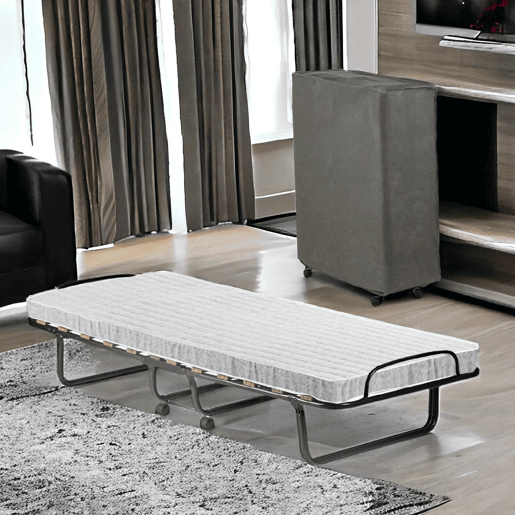 Cama Dobrável com Colchão Incluído em Tecido Cama Dobrável com Colchão Incluído em Tecido