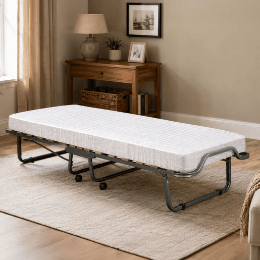 Cama Dobrável com Colchão Incluído em Tecido Cama Dobrável com Colchão Incluído em Tecido