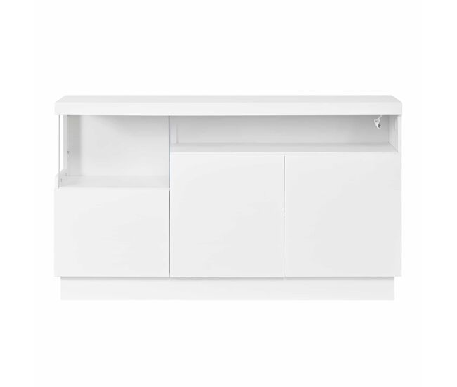 Aparador sin tamaño especificado - iluminación led con control por app, compartimentos acrílicos, armario de almacenamiento para salón, diseño moderno