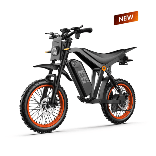 Ciclomotor elétrico TIETIE E5 48V20Ah 80km 14x3.0 Cor Preto laranja