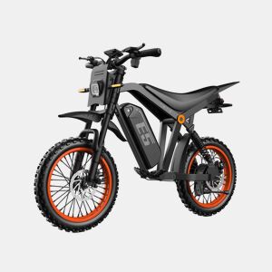 Ciclomotor elétrico TIETIE E5 48V20Ah 80km 14x3.0 Cor Preto laranja