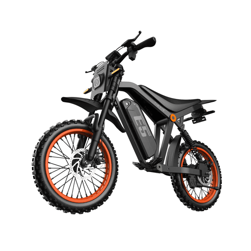 Ciclomotor elétrico TIETIE E5 48V20Ah 80km 14x3.0 Cor Preto laranja