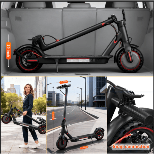 Trotinete elétrica YOVO U5 PRO 36V10,4Ah 30,6km 25kmh Cor Preto Trotinete elétrica YOVO U5 PRO 36V10,4Ah 30,6km 25kmh Cor Preto