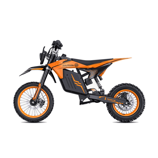 Moto elétrica HillMiles MilePop 1 48V25Ah freio disco laranja