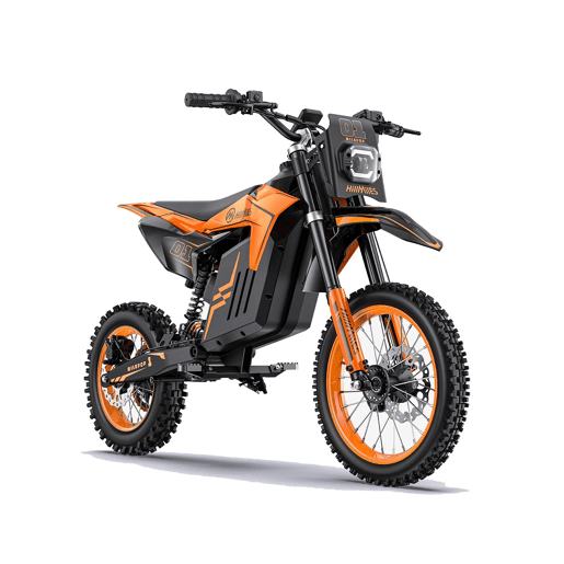 Moto elétrica HillMiles MilePop 1 48V25Ah freio disco laranja
