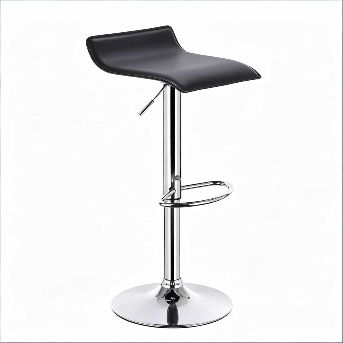 Taburetes altos 38,5x39 cm - giratorio, silla de desayuno y comedor - negro