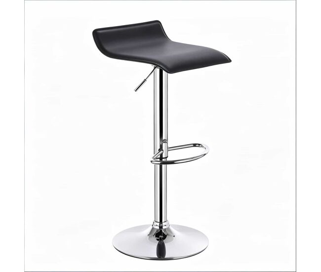 Taburetes altos 38,5x39 cm - giratorio, silla de desayuno y comedor - negro