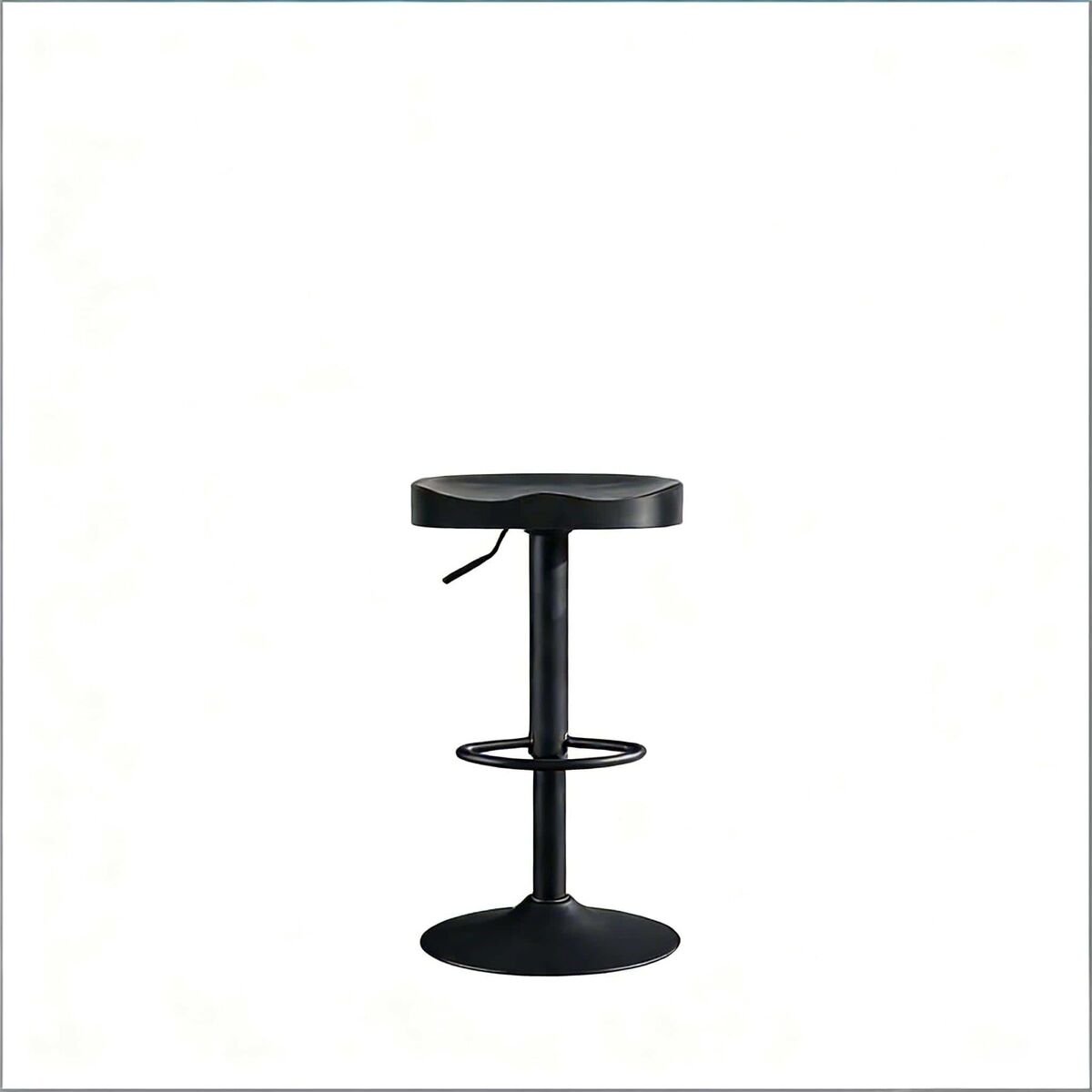 Taburete de bar 38 cm - estilo moderno, asiento alto para desayuno y comedor - negro