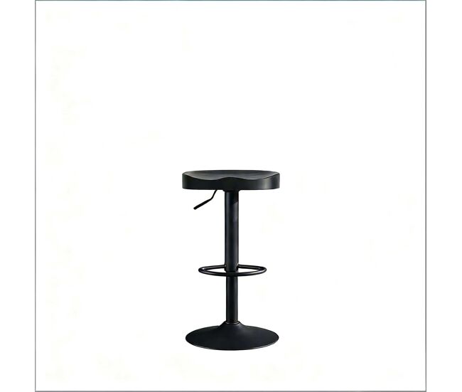 Taburete de bar 38 cm - estilo moderno, asiento alto para desayuno y comedor - negro