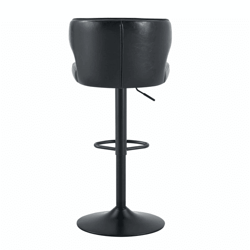 Bancos de bar, 2 unidades - Altura ajustável, rotação de 360°, com encosto e apoio para os pés - Preto Bancos de bar, 2 unidades - Altura ajustável, rotação de 360°, com encosto e apoio para os pés - Preto