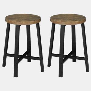 Cadeiras de jantar (2 unidades) - Design elegante com encosto confortável - Preto e estilo vintage