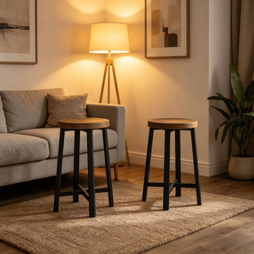 Cadeiras de jantar (2 unidades) - Design elegante com encosto confortável - Preto e estilo vintage