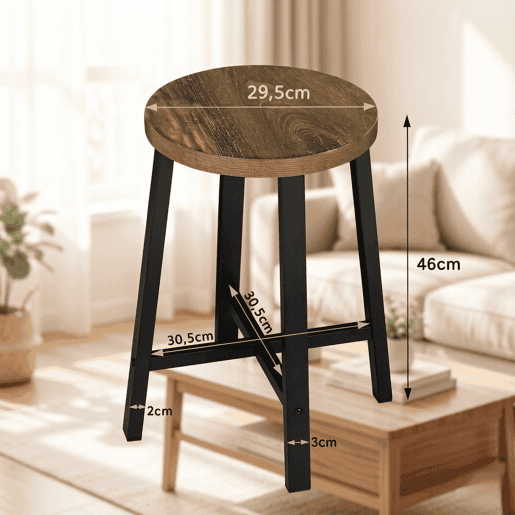 Cadeiras de jantar (2 unidades) - Design elegante com encosto confortável - Preto e estilo vintage
