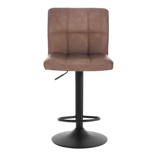 Taburetes altos 38 cm - respaldo acolchado multifuncional para cocina, salón y dormitorio - marrón oscuro