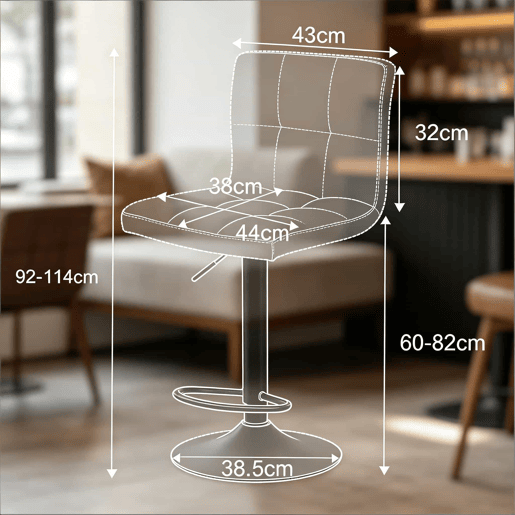 Bancos altos de 38 cm - Encosto almofadado multifuncional para cozinha, sala de estar e quarto - Castanho escuro Bancos altos de 38 cm - Encosto almofadado multifuncional para cozinha, sala de estar e quarto - Castanho escuro